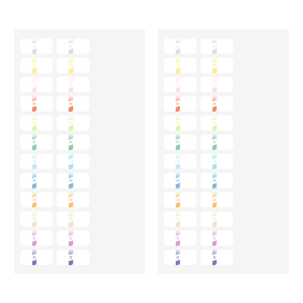 Assorted Numbered Index Labels