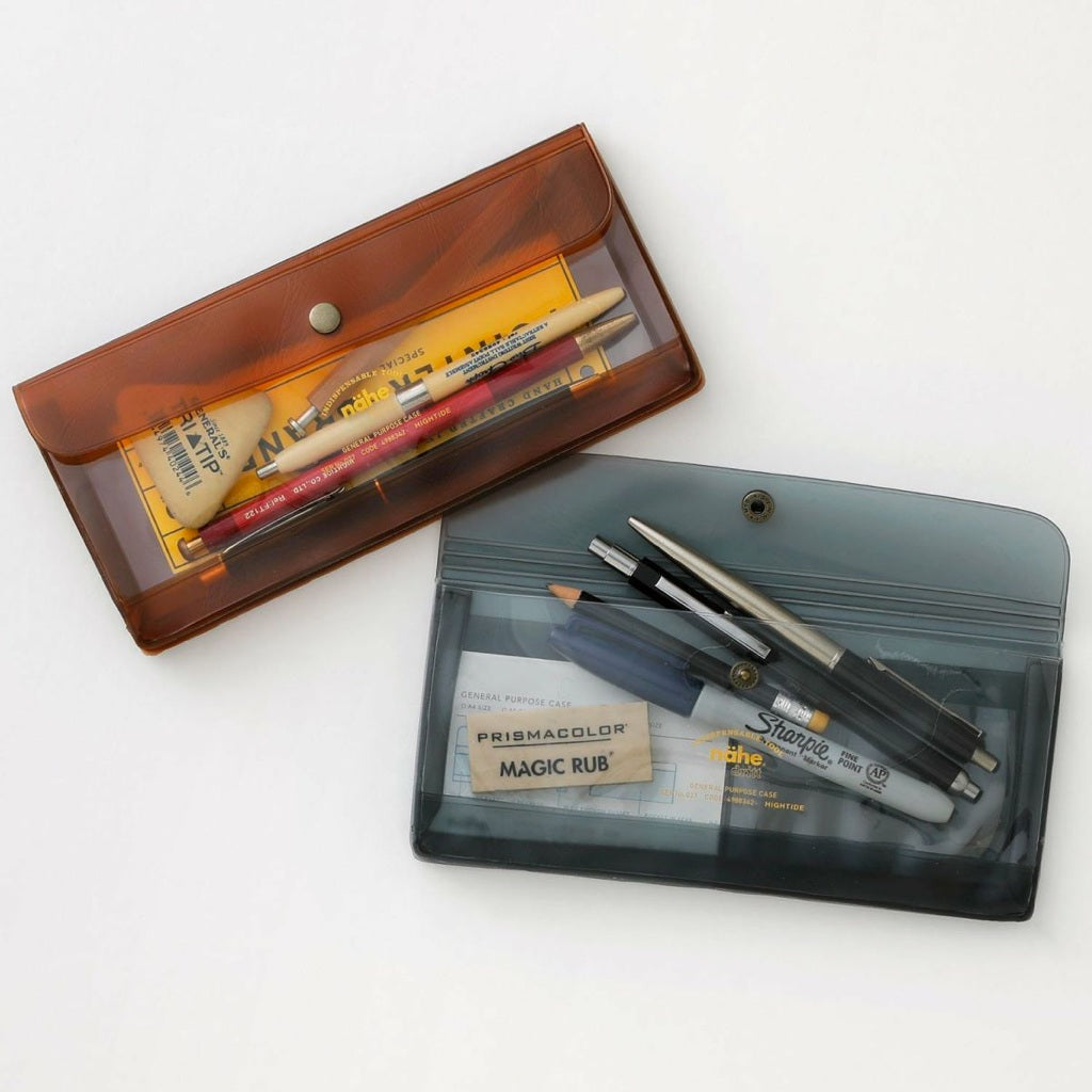 Clear Grey Pencil Case