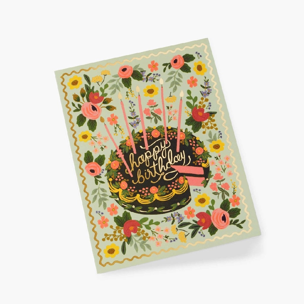 Floral Cake Birthday Card