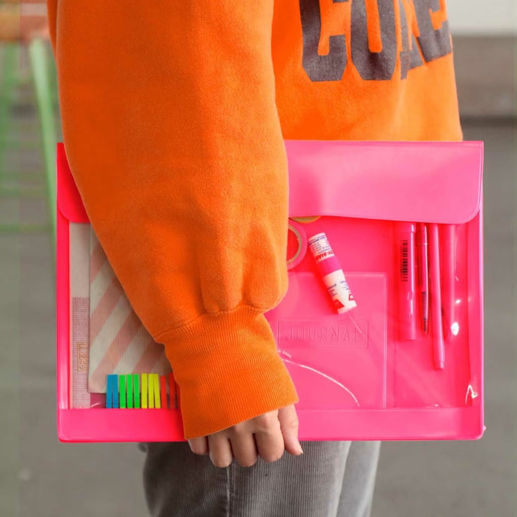 Neon Pink A4 Document Case