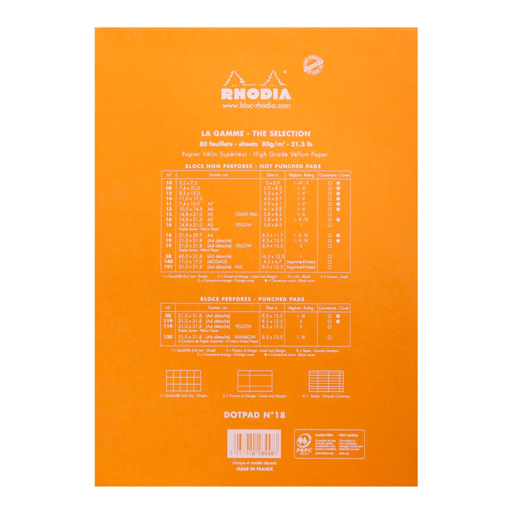 Orange N°18 Dot Grid Pad