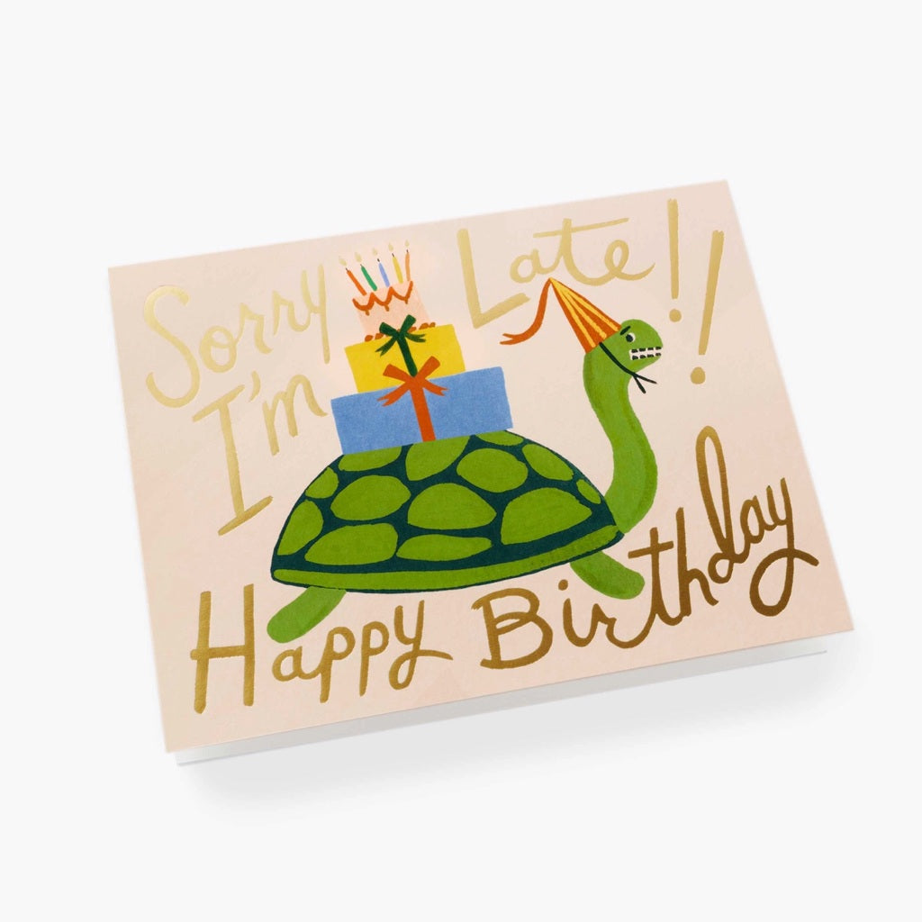 Turtle Belated Birthday Card