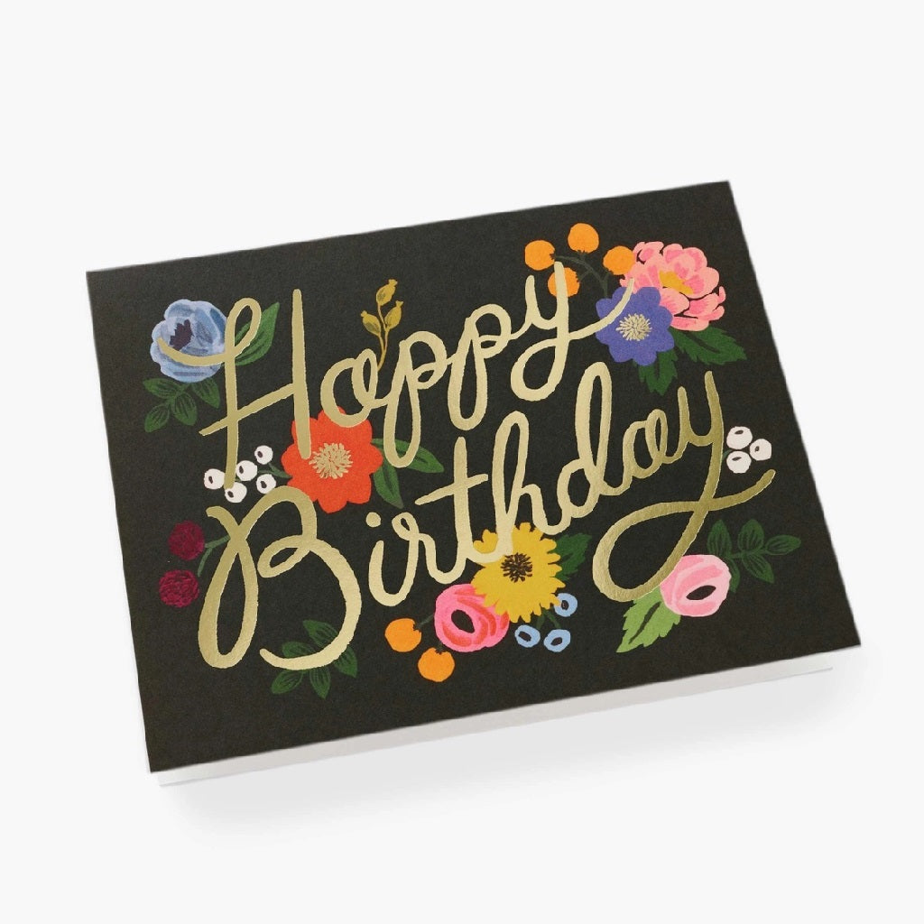 Vintage Blossoms Birthday Card