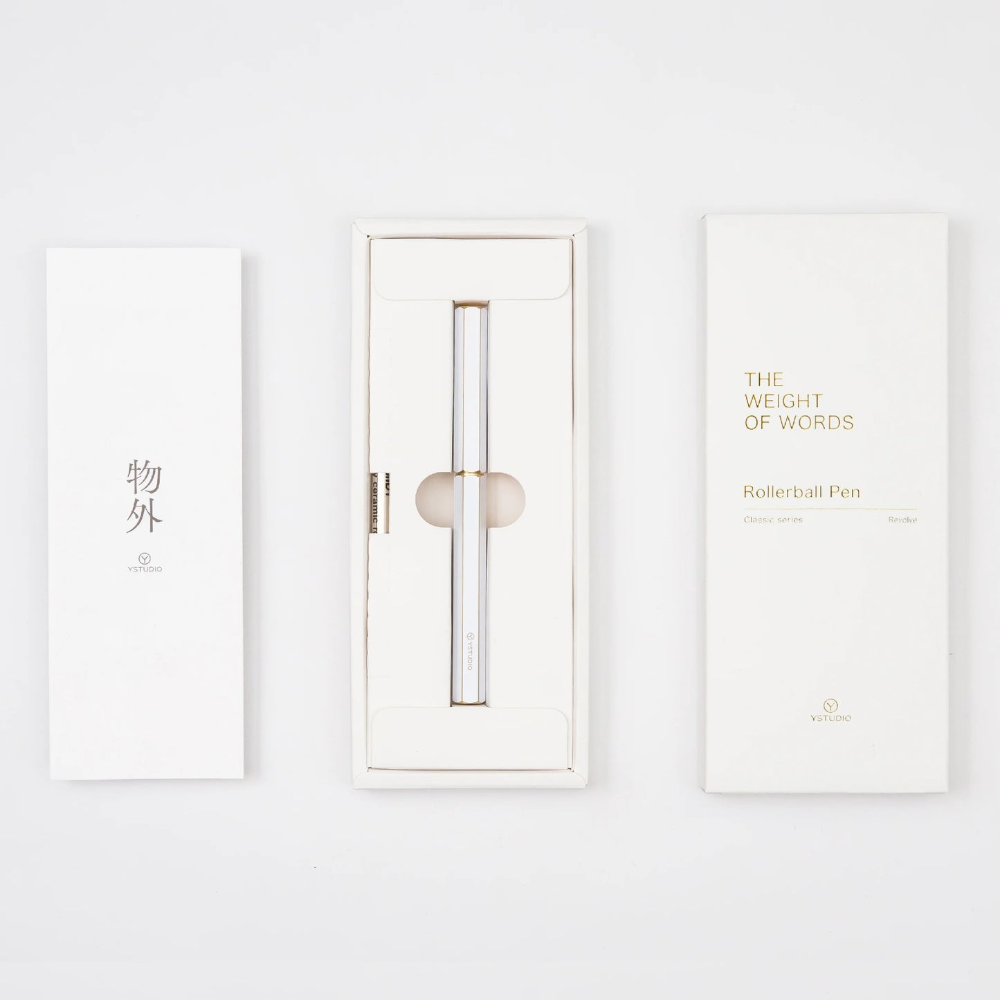 White Revolve Rollerball Pen