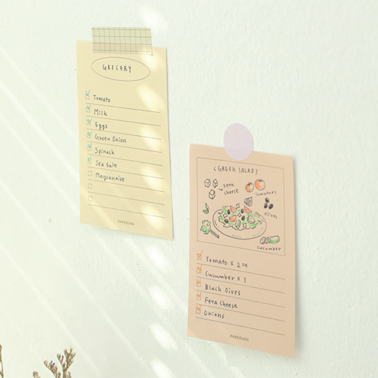 Beige Blank List Pad