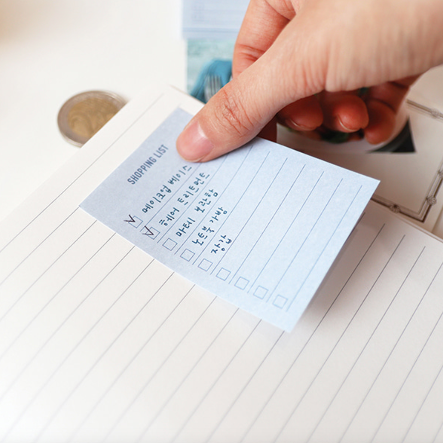 Blue Shopping List Sticky