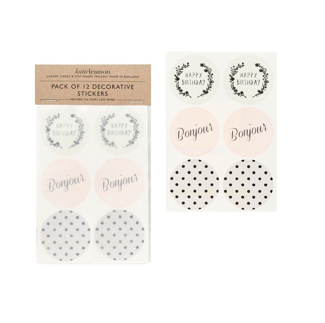 Bonjour Pastel Stickers