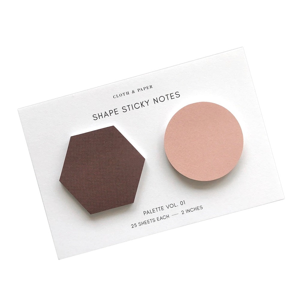 Bordeaux & Demure Shape Sticky Notes