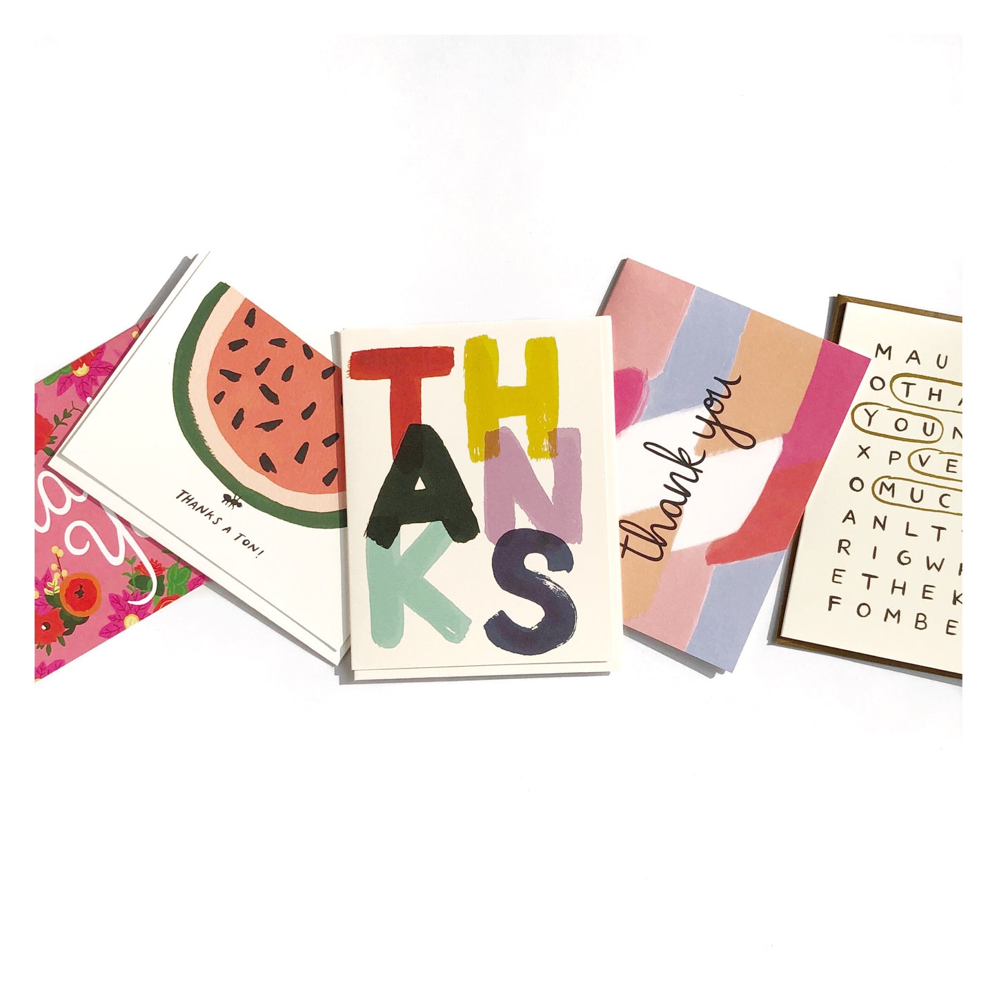 Paint Strokes Thank You Card Set