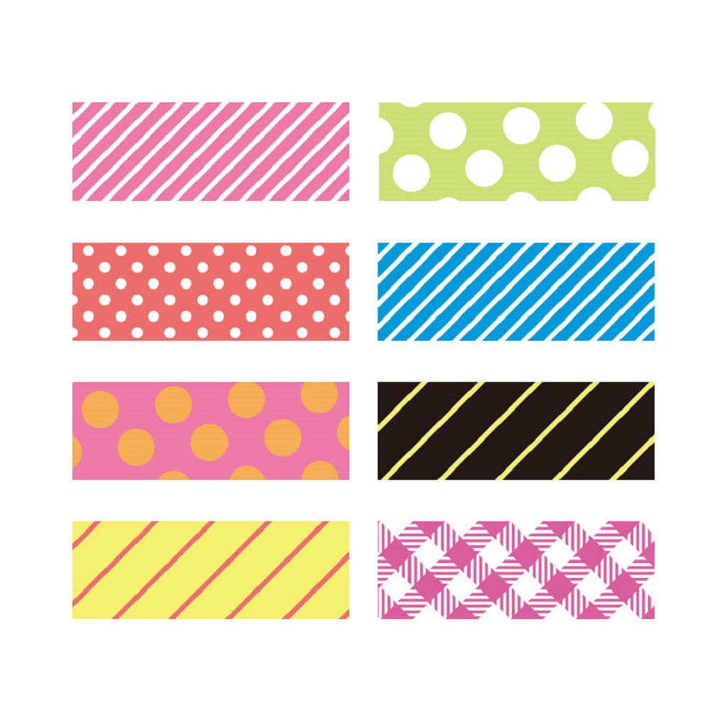 Neon Pattern Mix Tape Set