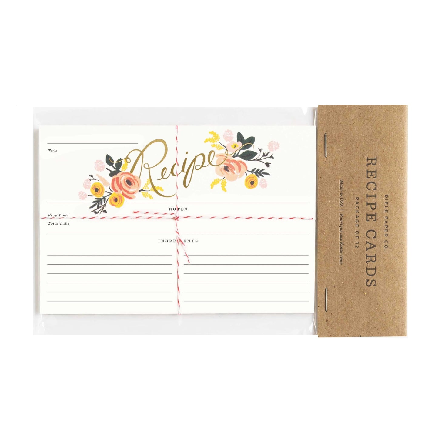 Peony Recipe Card Set