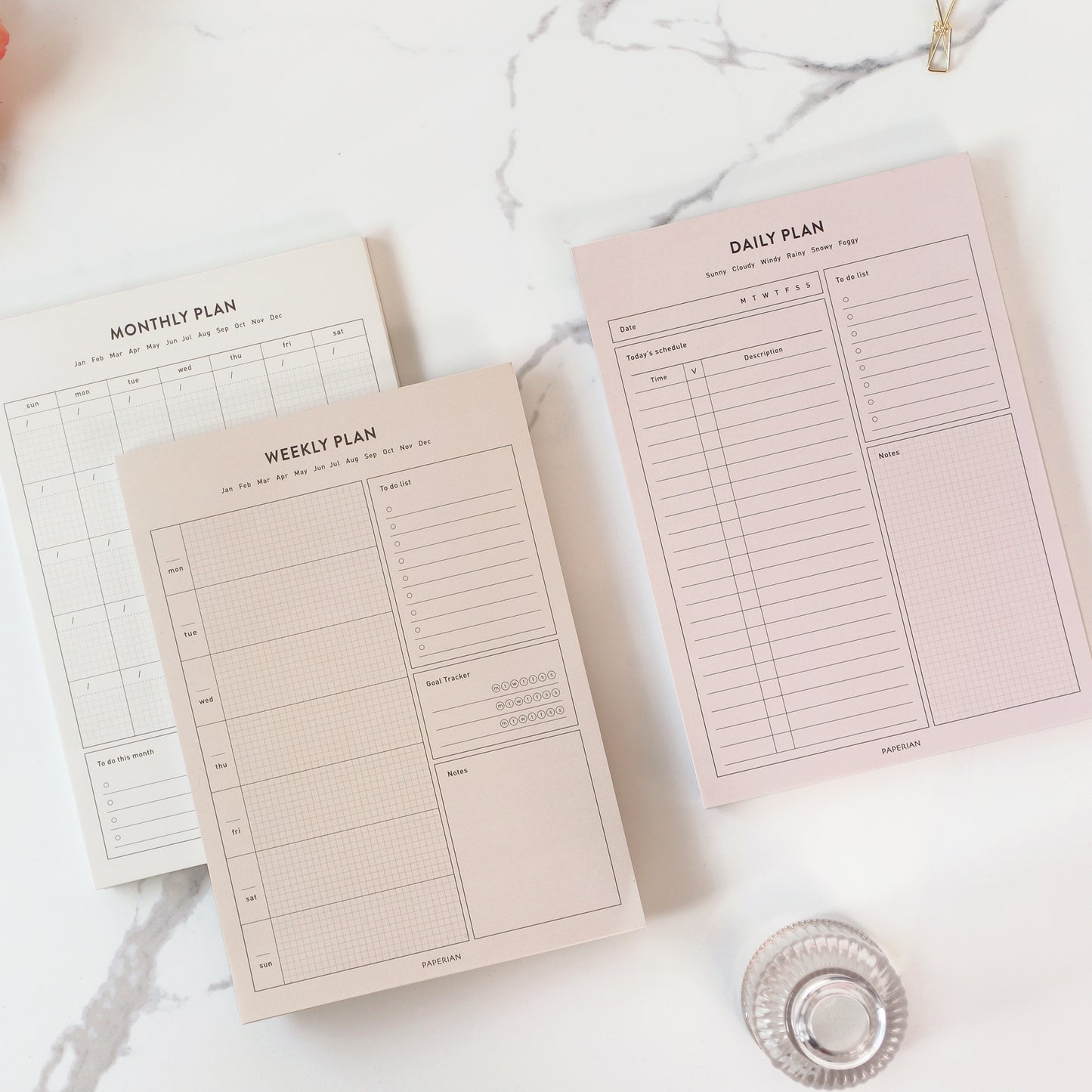 Peach Weekly Plan Notepad