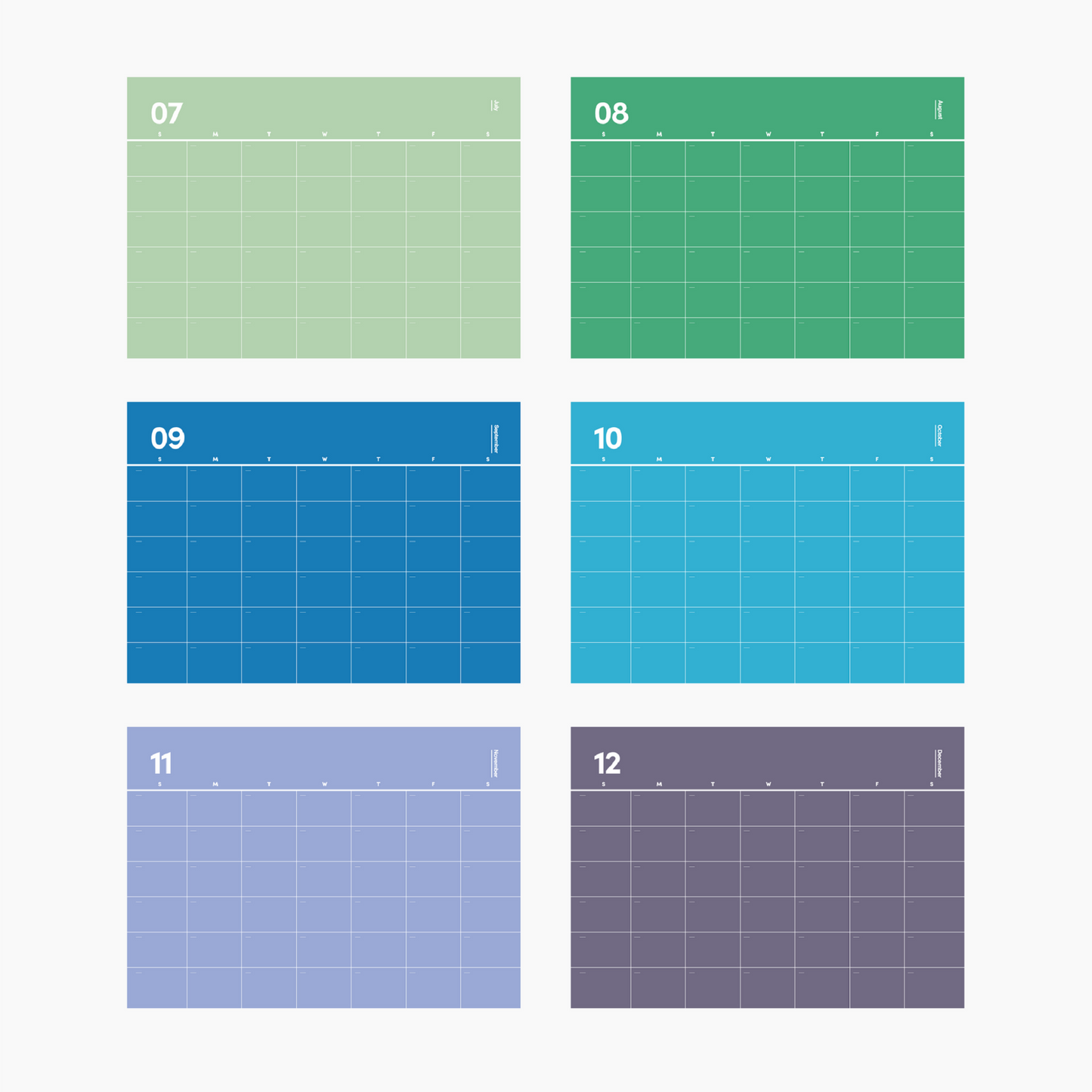 Spectrum Mini Calendar