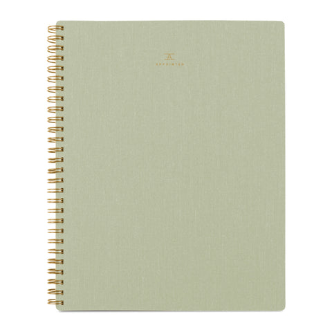 Tea Green Linen Notebook