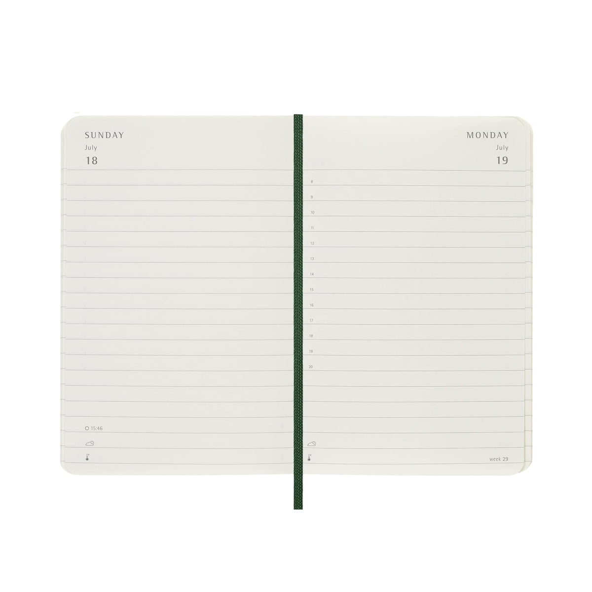 2027 Myrtle Green Pocket Daily Planner