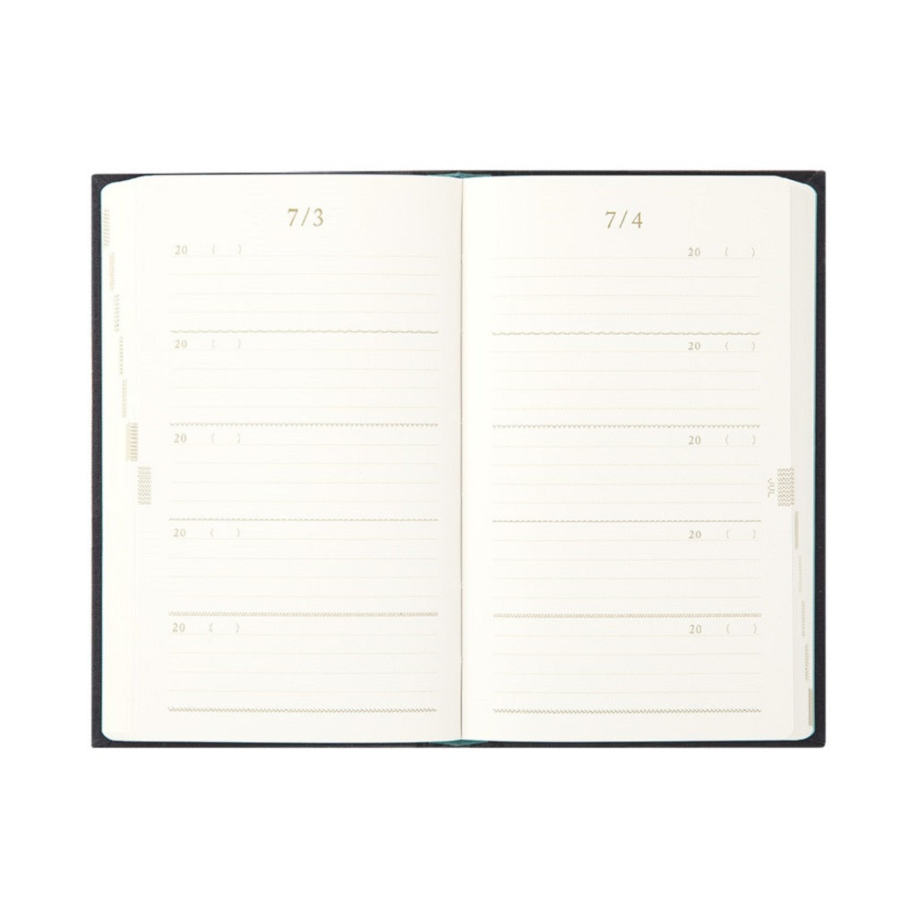 Black Floral Embroidered Five Year Journal