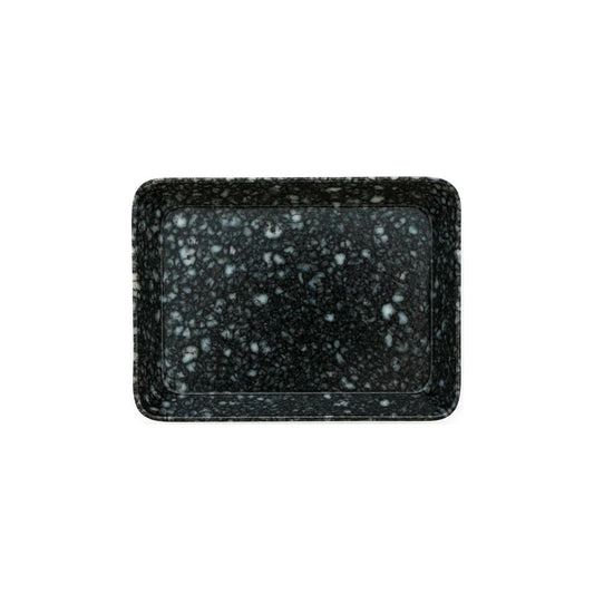 Black Marbled Small Desk Tray