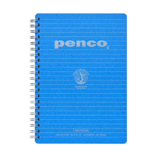 Blue Wirebound Notebook