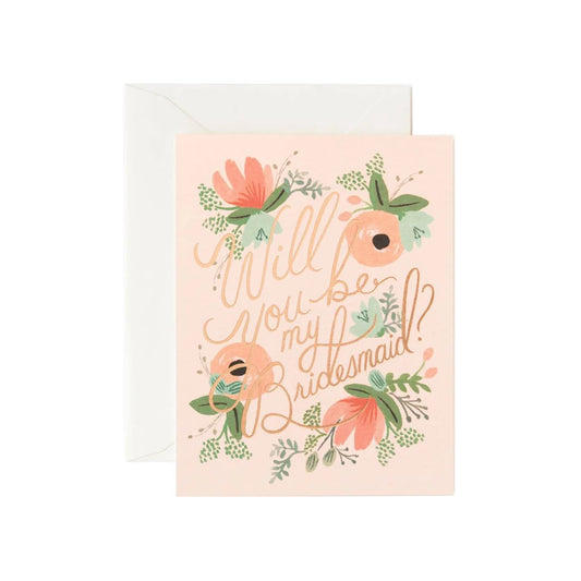 Blushing Bridesmaid Card