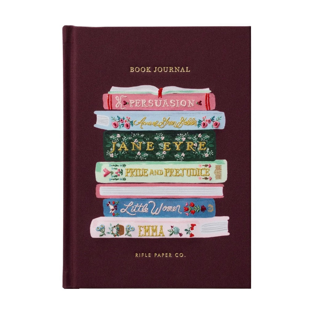 Book Club Embroidered Book Journal