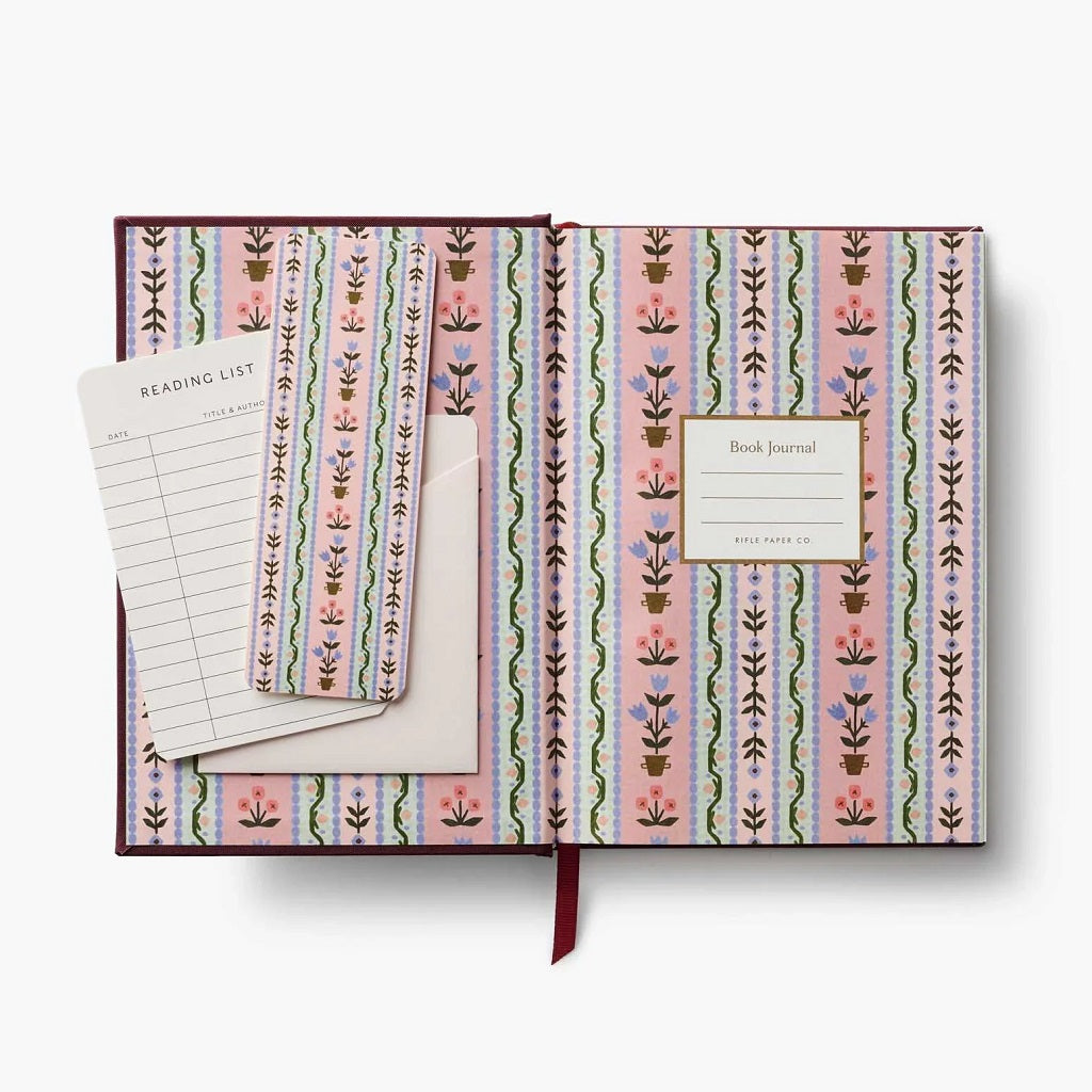 Book Club Embroidered Book Journal