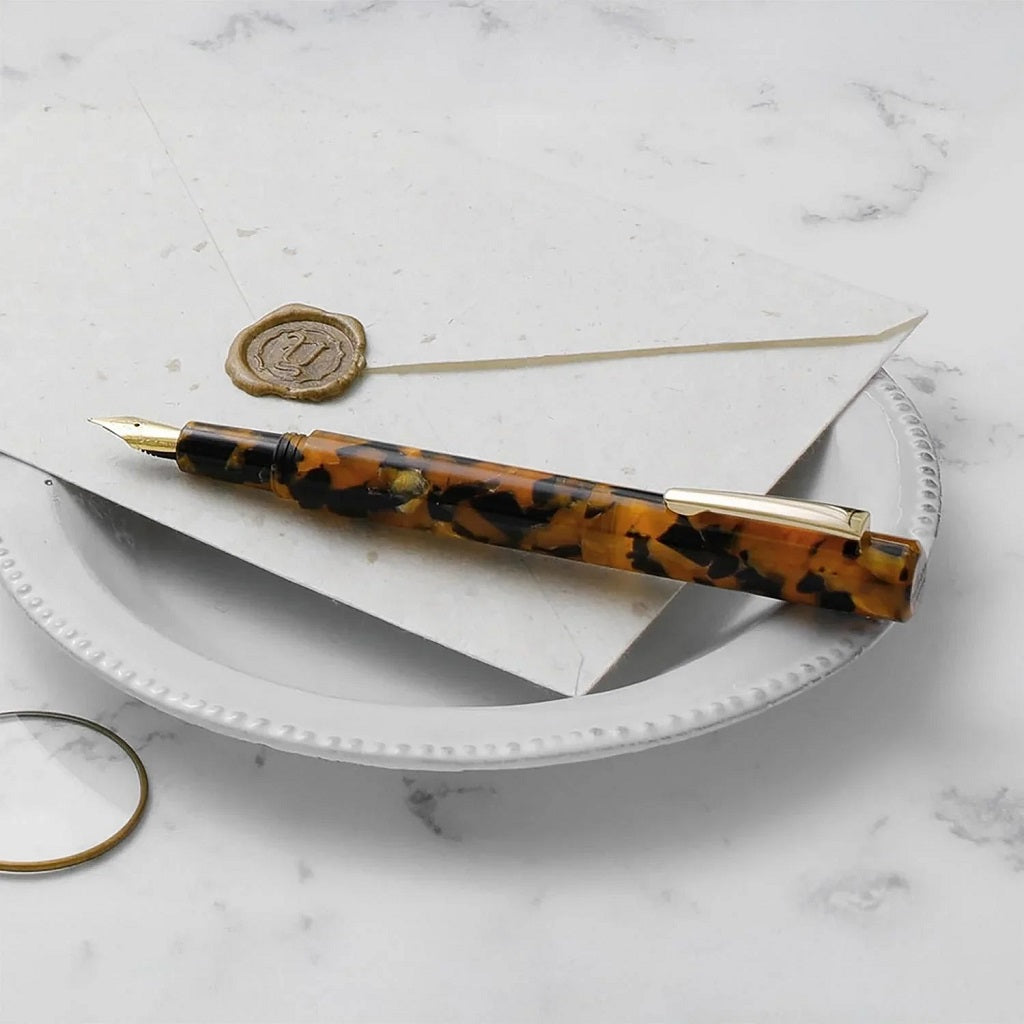 Brown Marbled Pocket Fountain Pen