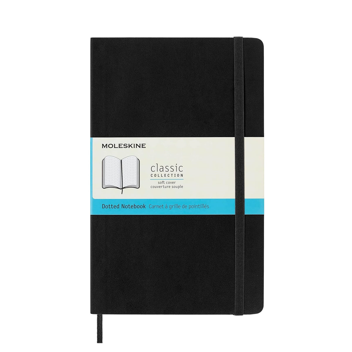 Classic Black Dot Grid Large Notebook