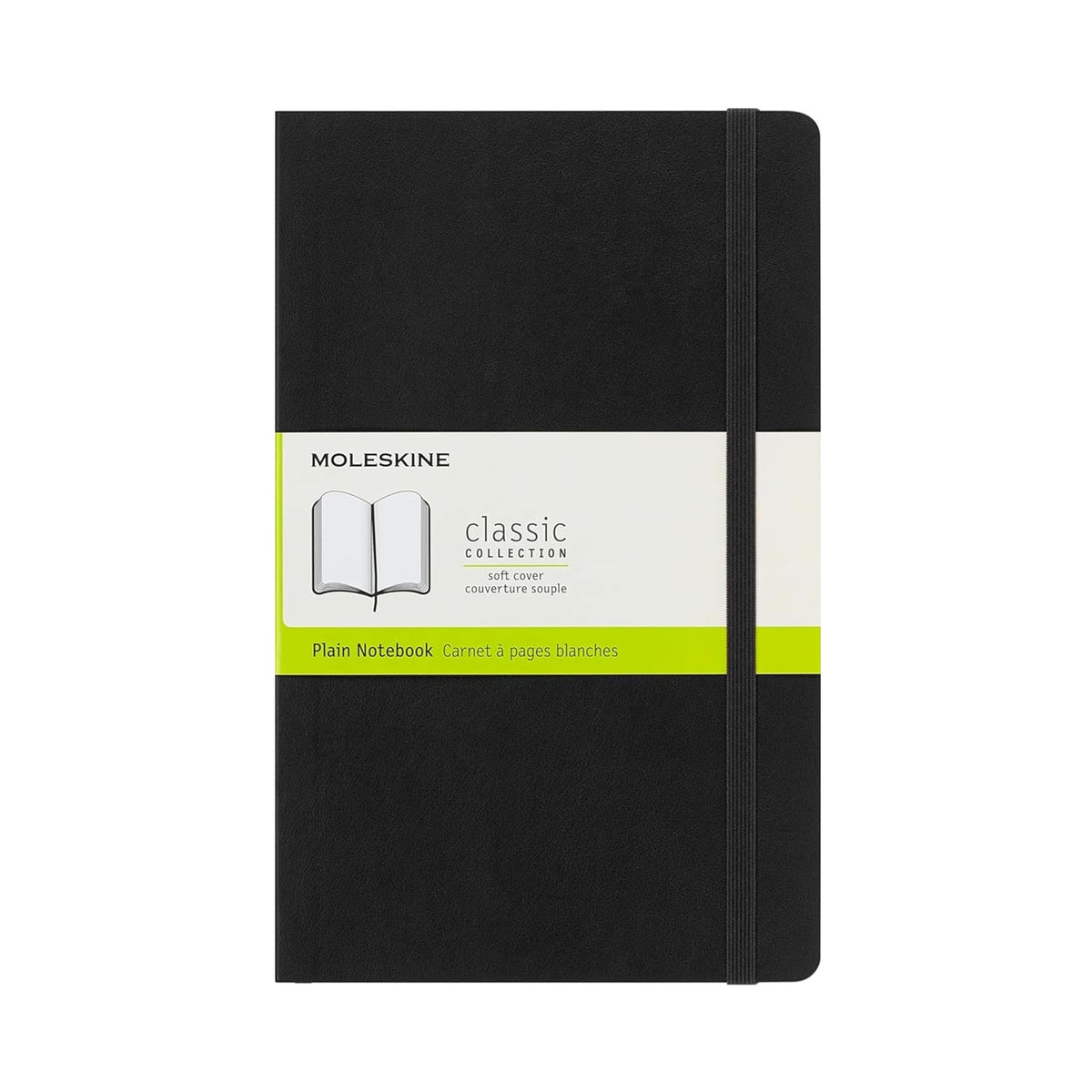 Classic Black Plain Large Notebook