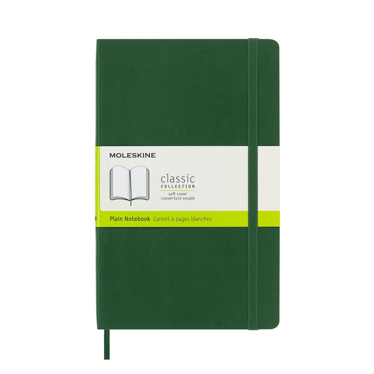 Classic Myrtle Green Plain Large Notebook