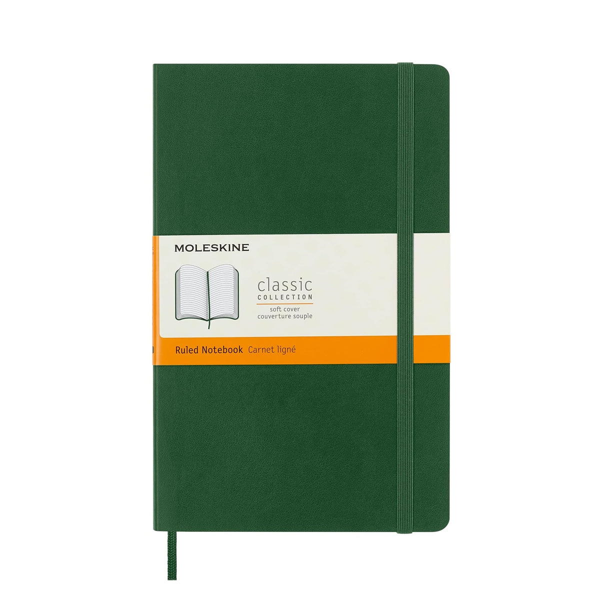 Classic Myrtle Green Ruled Large Notebook