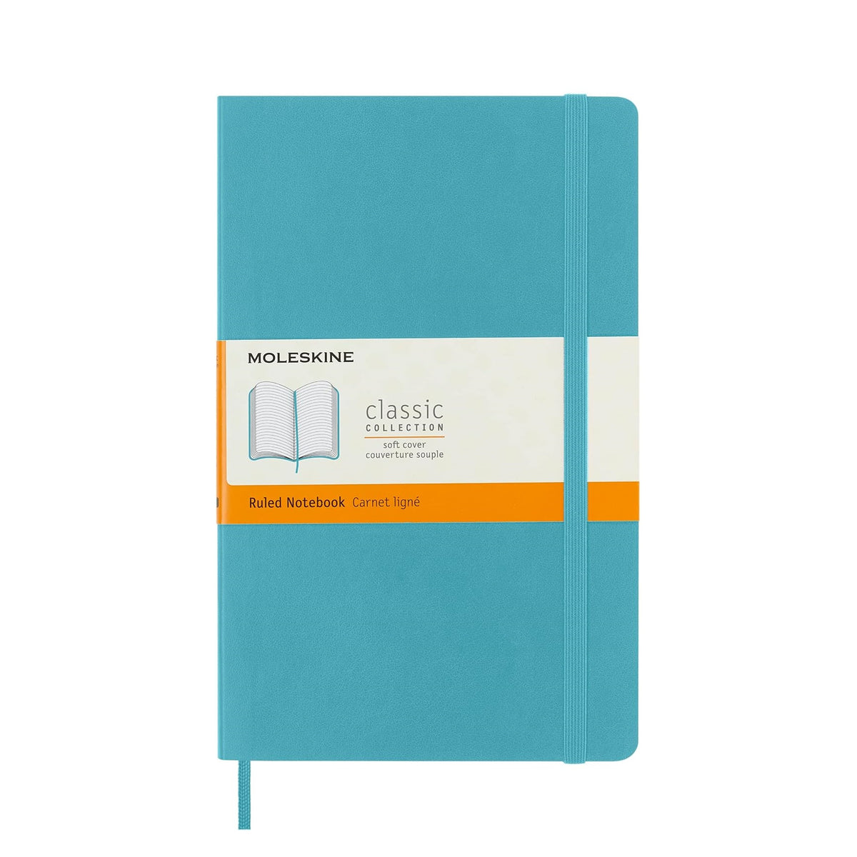 Classic Reef Blue Ruled Large Notebook