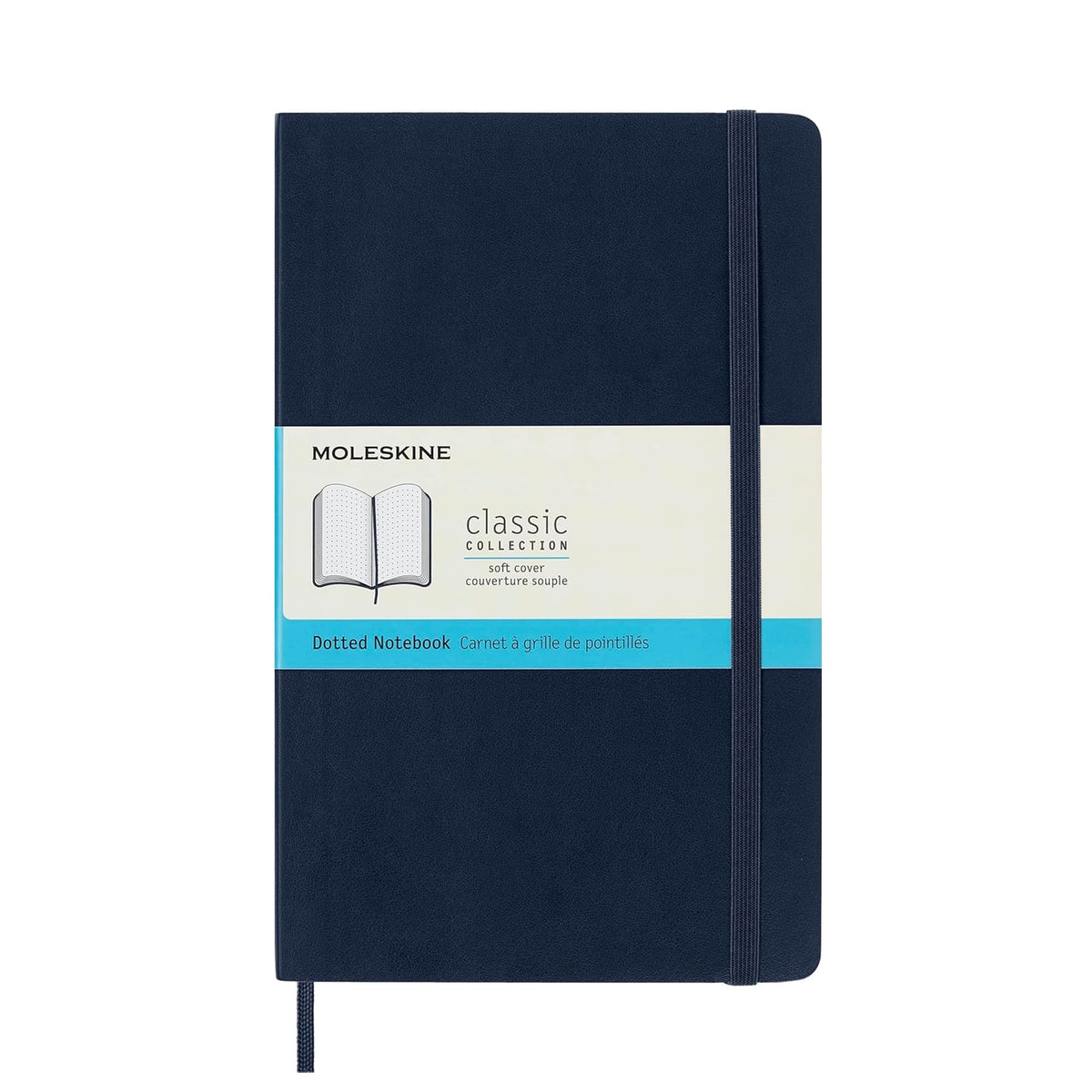 Classic Sapphire Blue Dot Grid Large Notebook