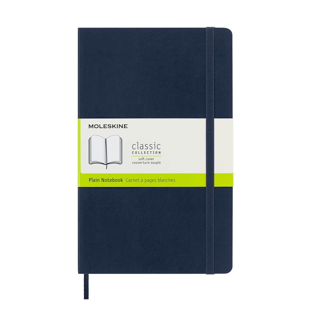 Classic Sapphire Blue Plain Large Notebook