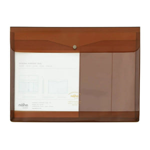 Clear Brown A4 Document Case