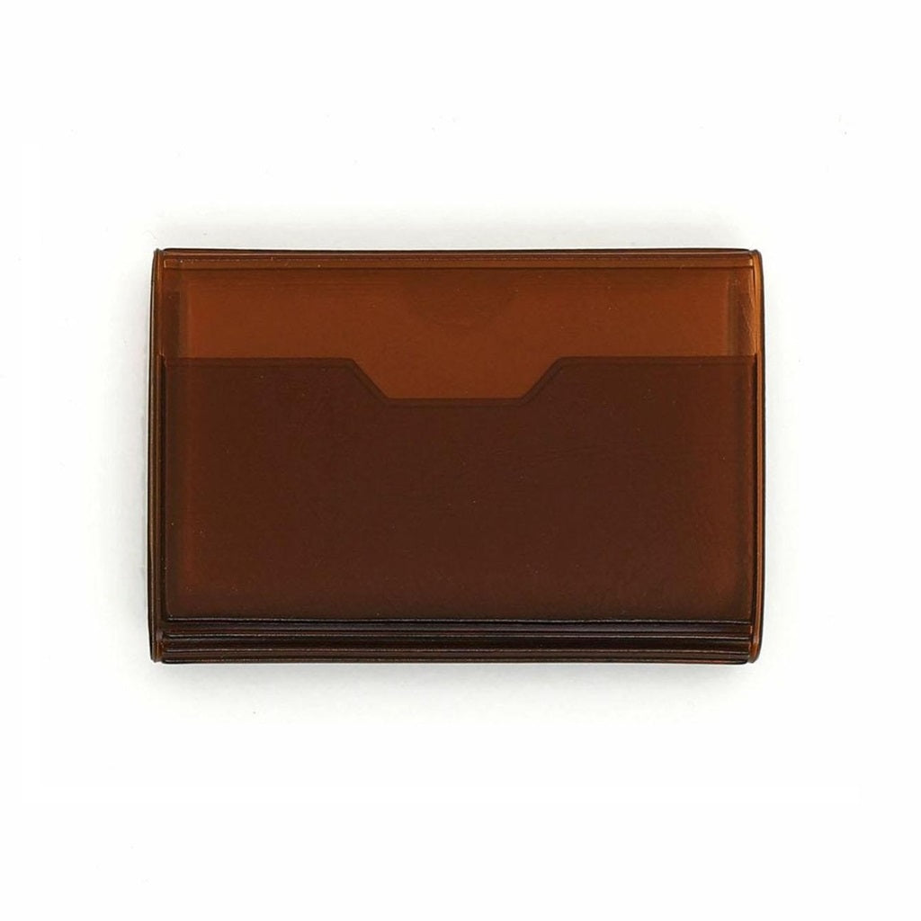Clear Brown Card Case