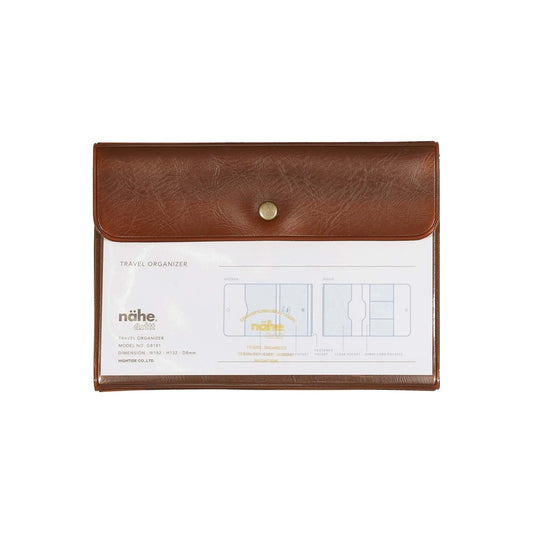 Clear Brown Travel Organizer