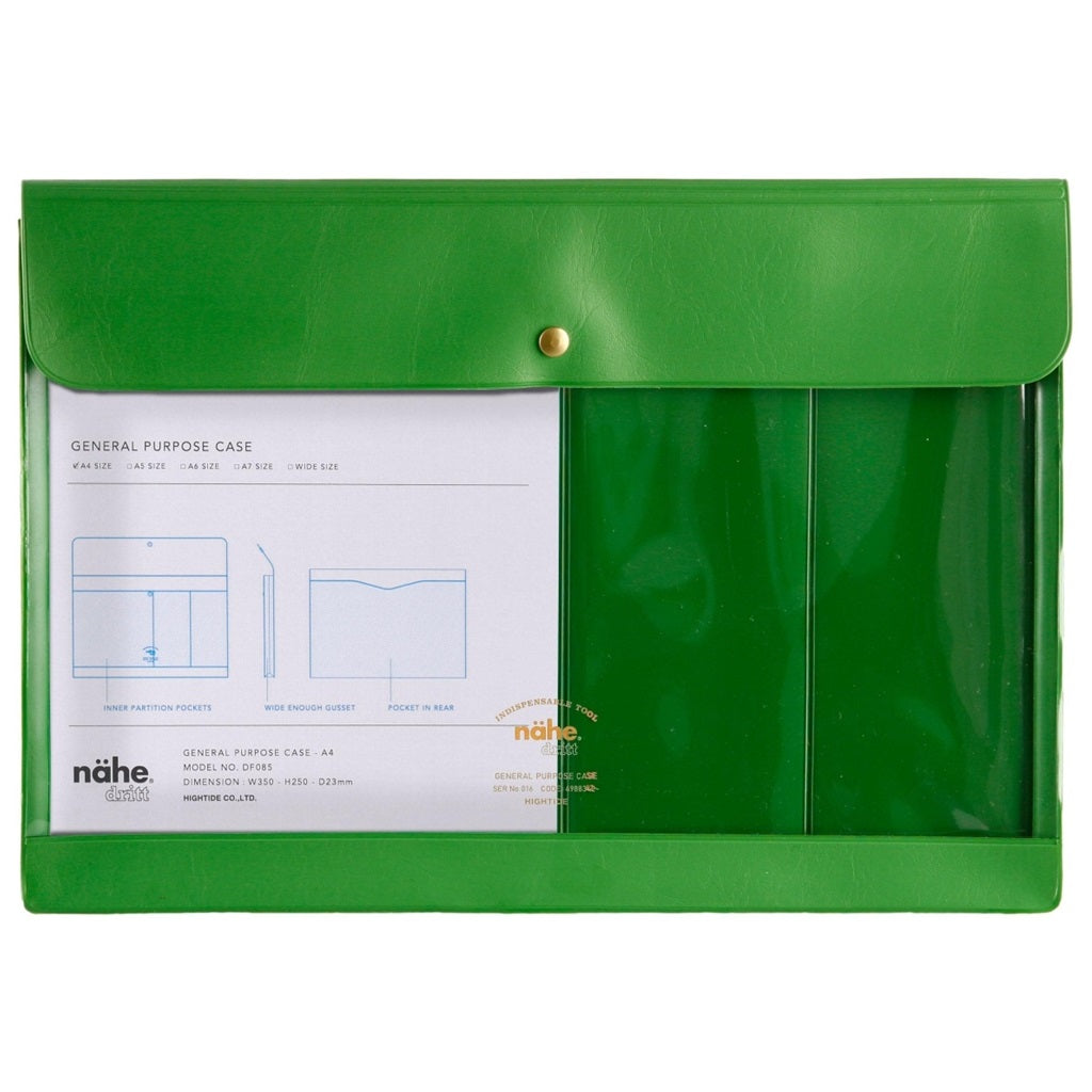 Green A4 Document Case