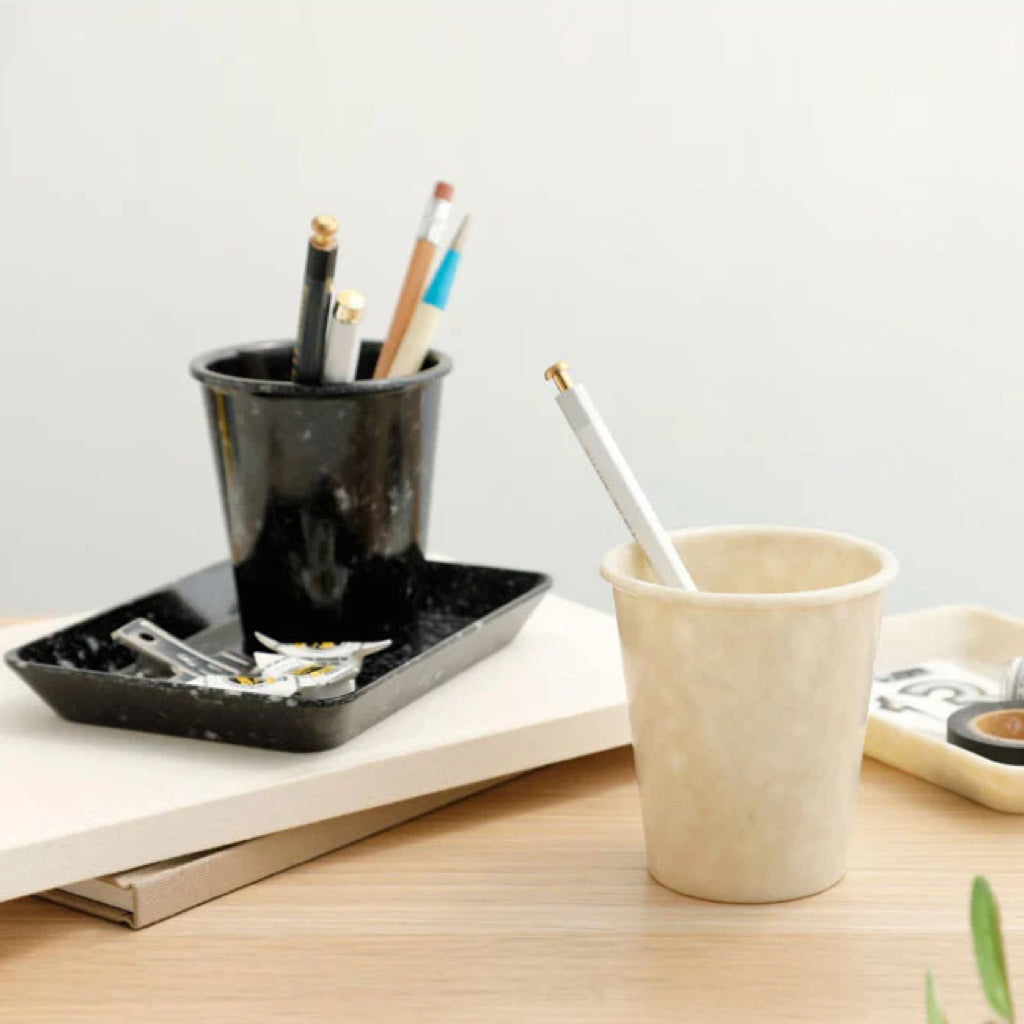 Black Marbled Pen Stand