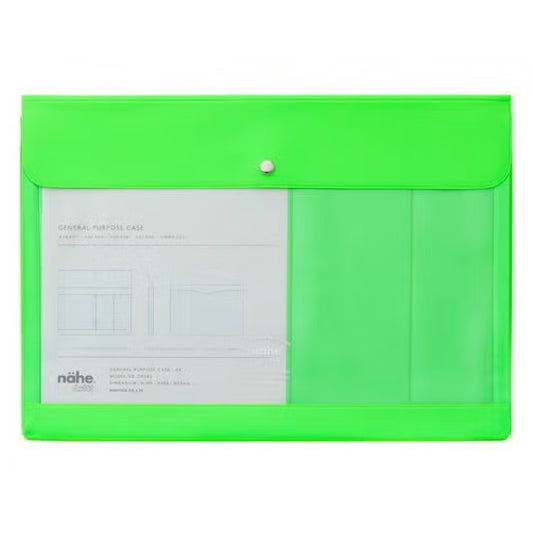 Neon Green A4 Document Case