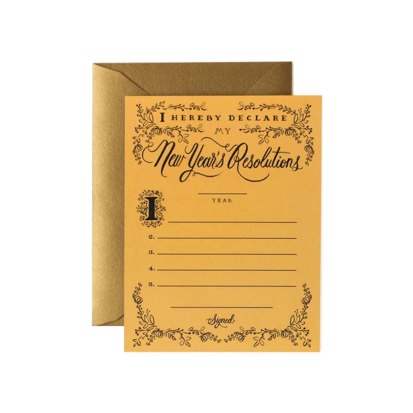 New Year's Resolutions Card