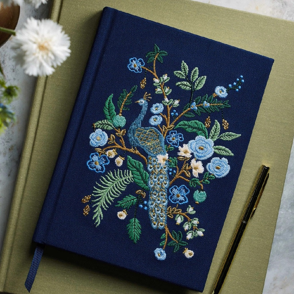 Peacock Embroidered Journal