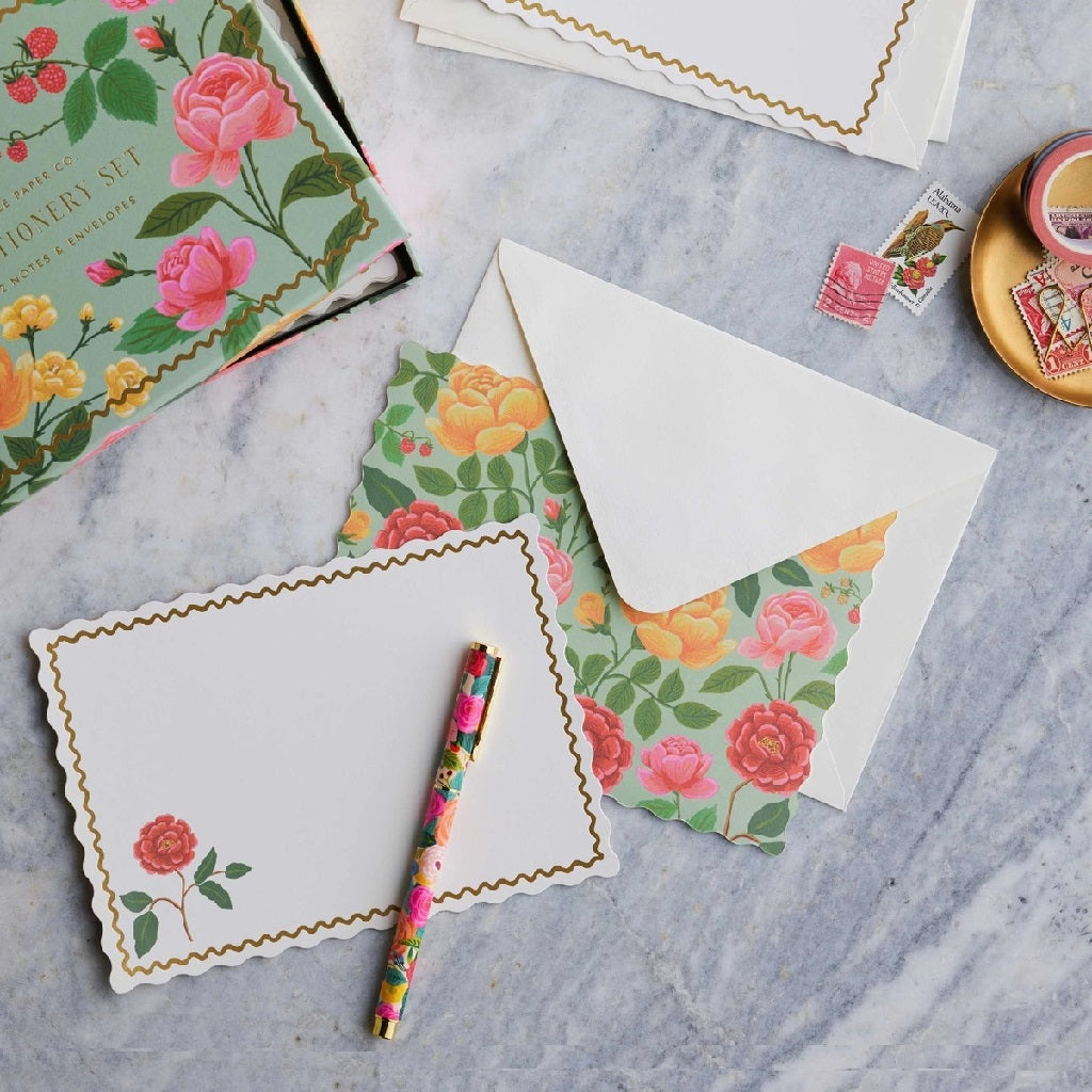 Roses Stationery Set