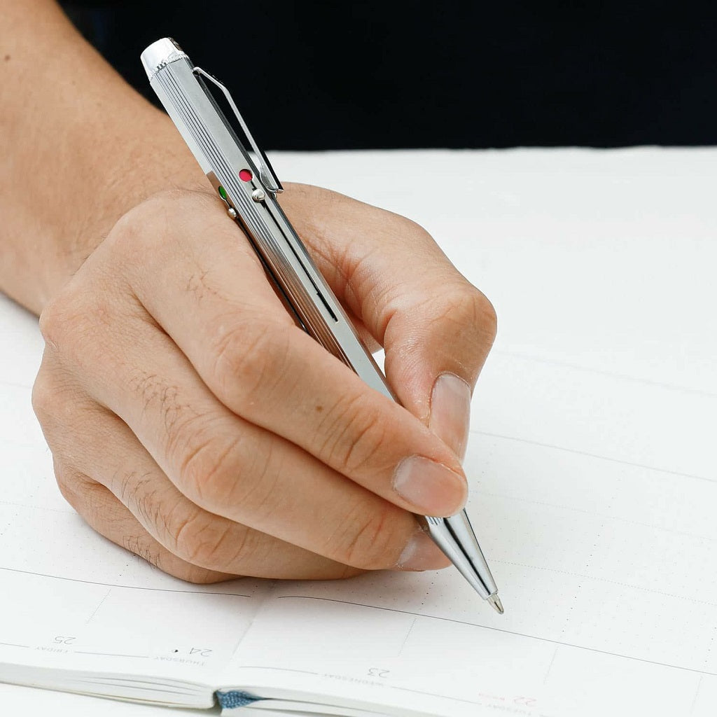 Silver 4-Colour Ballpoint Pen