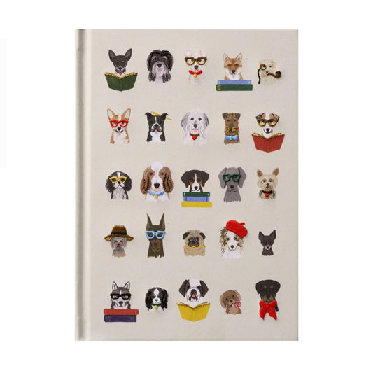 Studious Pups Embroidered Journal