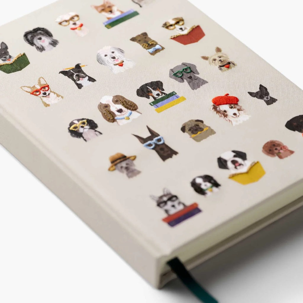 Studious Pups Embroidered Journal