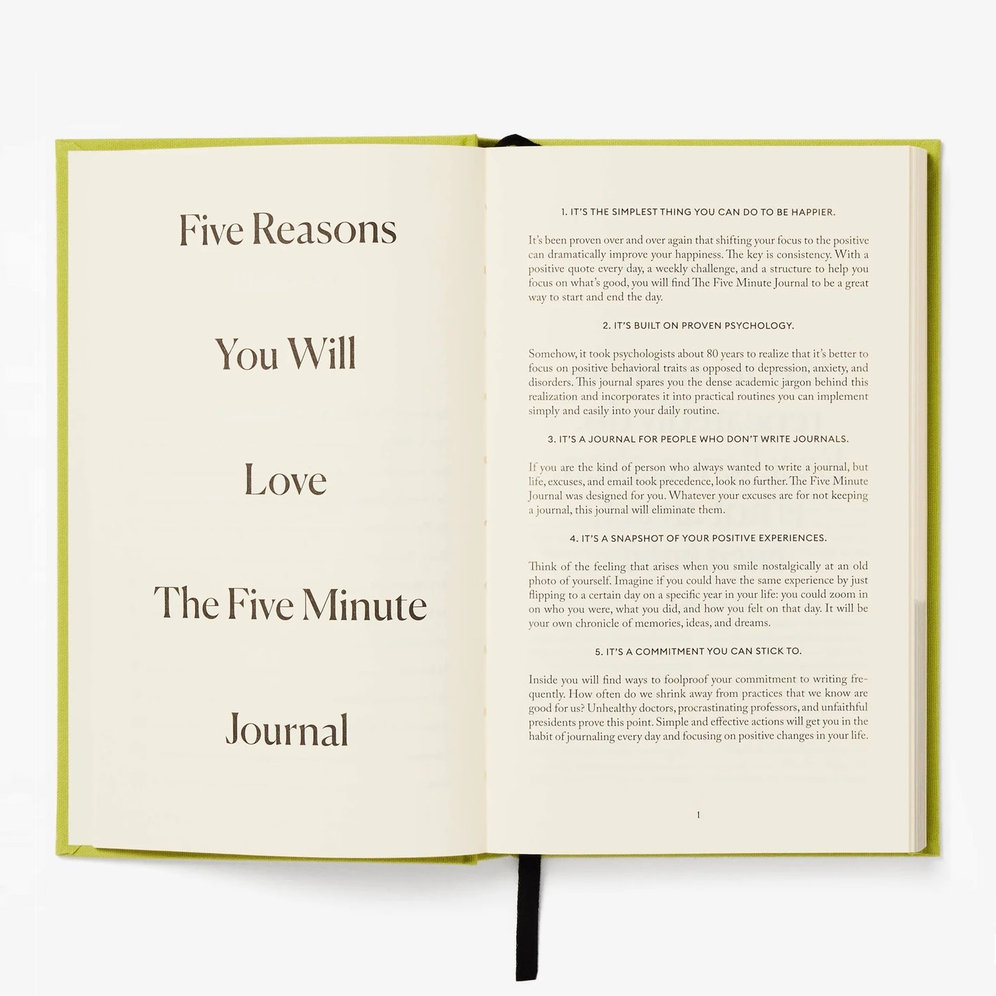The Apple Green Five Minute Journal