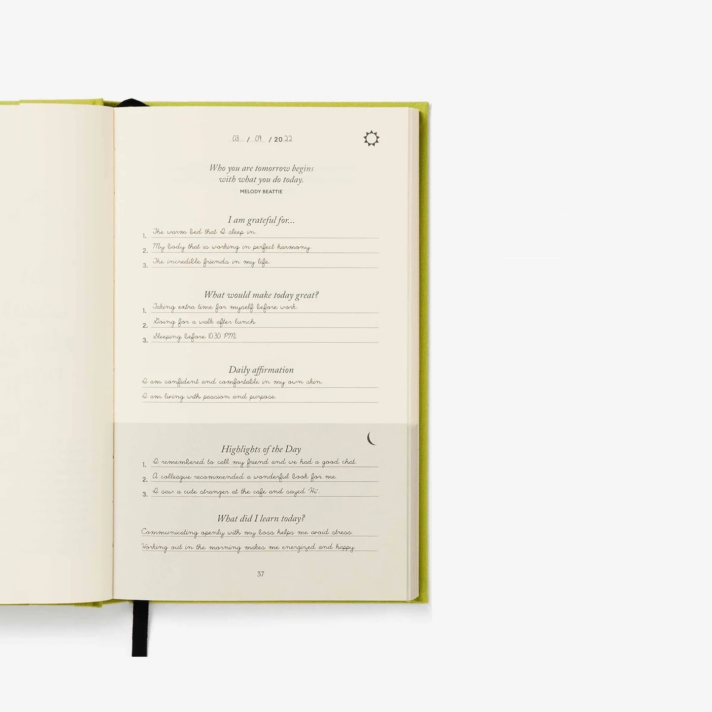 The Apple Green Five Minute Journal