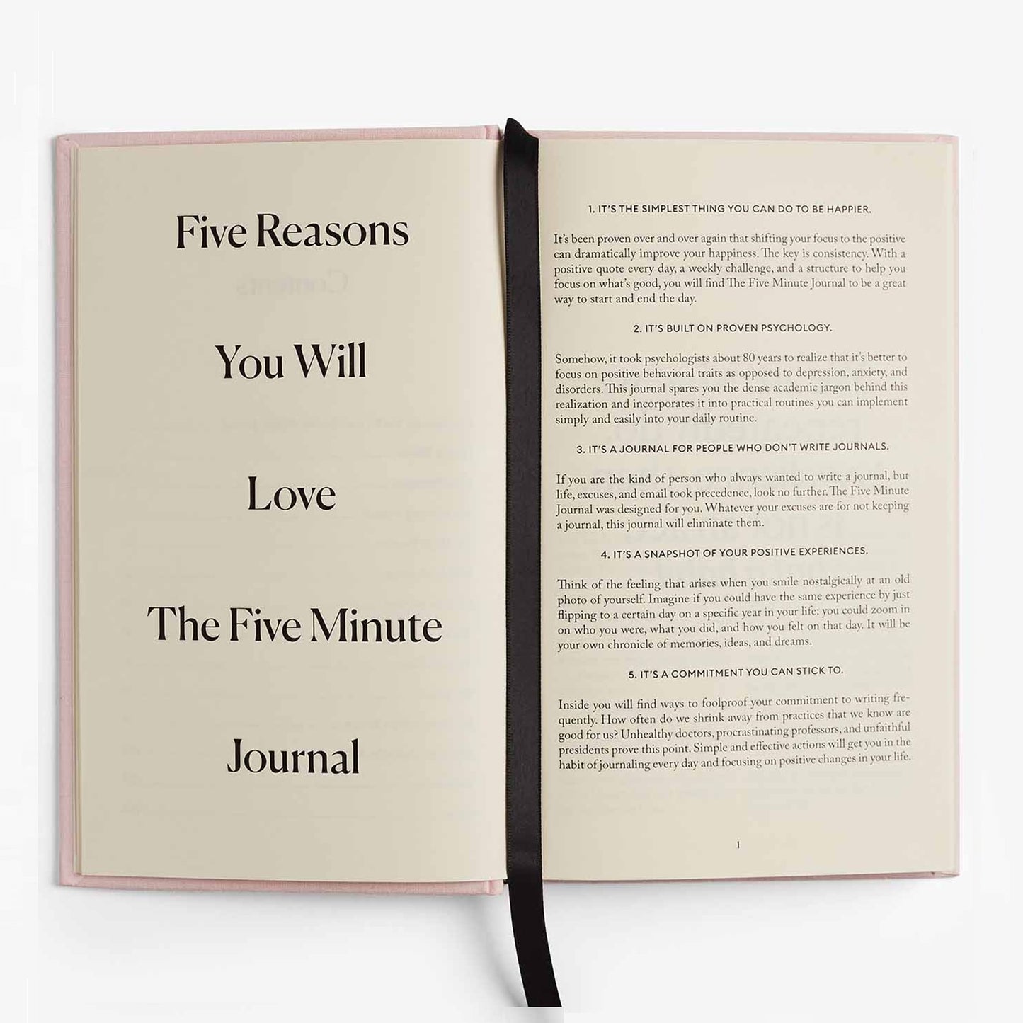 The Blush Pink Five Minute Journal