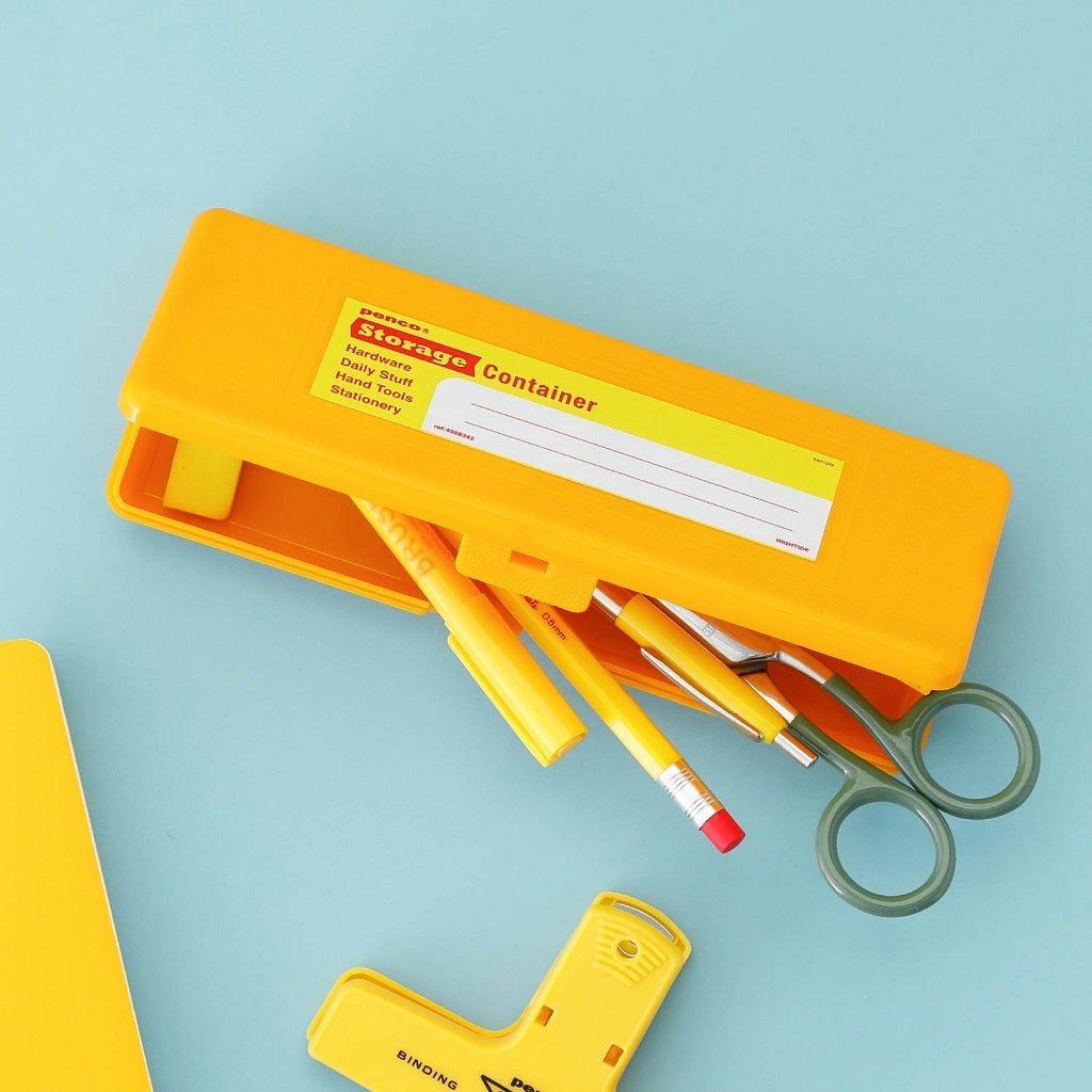 Yellow Storage Container Pencil Case