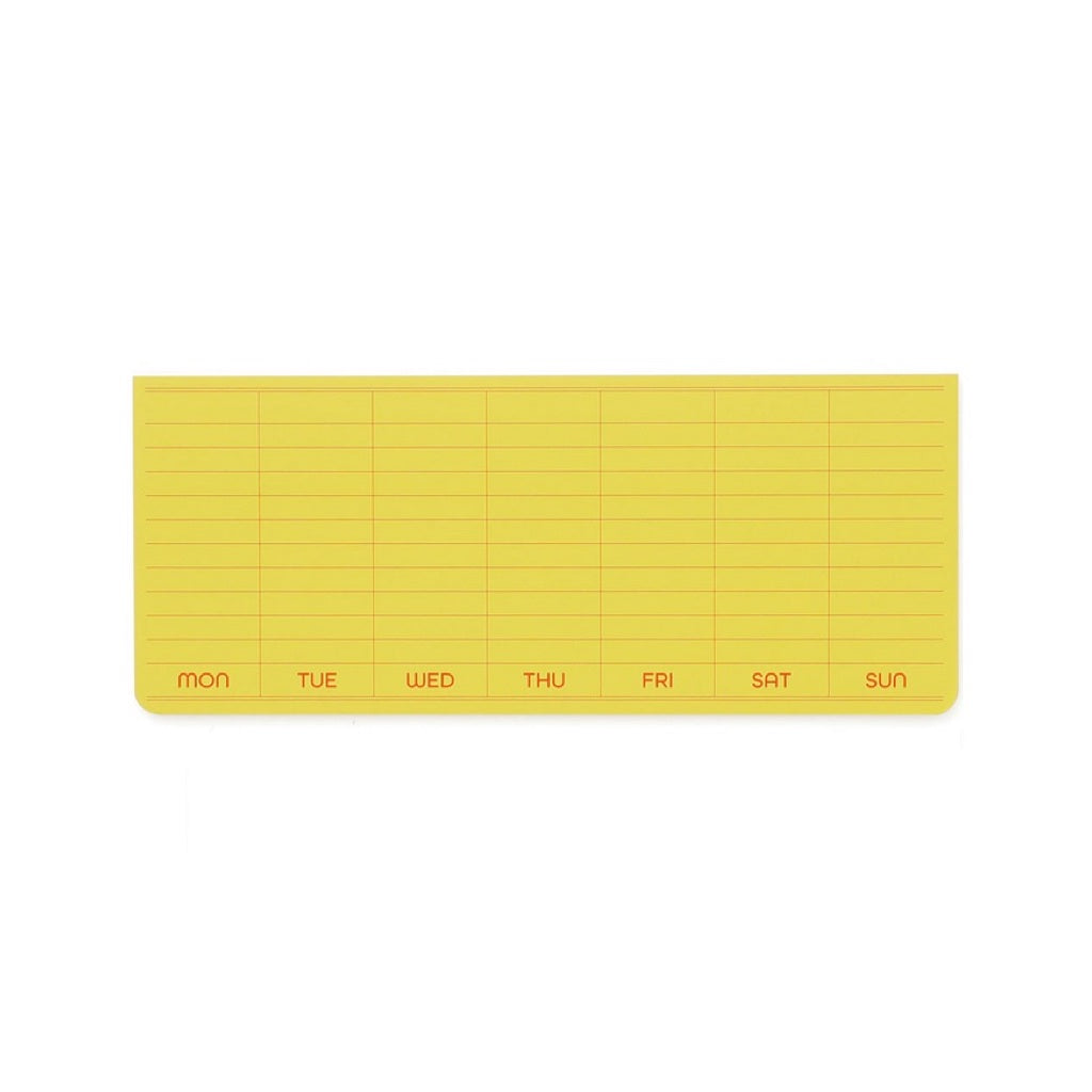 Yellow Weekly Sticky Pad